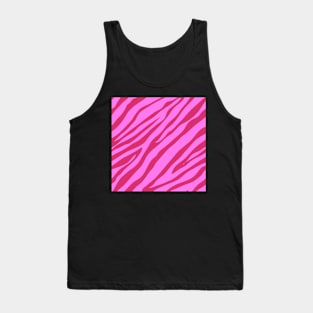 Red pink zebra Tank Top